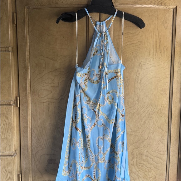 L’ AGENCE🔥🌴 Elise Chain print halter Cover up Dress - Picture 5 of 11